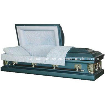 20ga Blue Steel Casket for Funeral